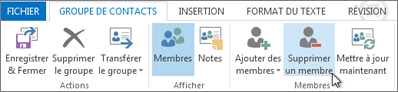 Supprimer un membre