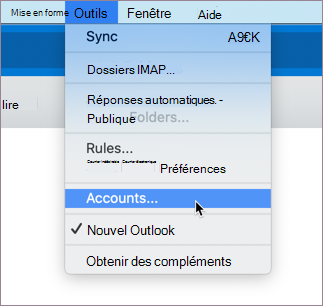 Sélectionner un compte