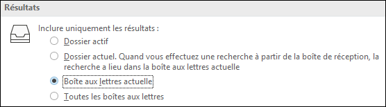 Définir l’étendue de la recherche par défaut