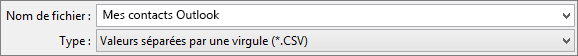 Enregistrer votre carnet d’adresses de contacts sous forme de fichier .csv