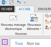 Cliquez sur la flèche permettant de développer le volet Dossiers.