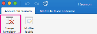 Bouton Envoyer l’annulation