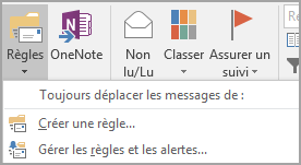 Boîte de dialogue Règles et alertes