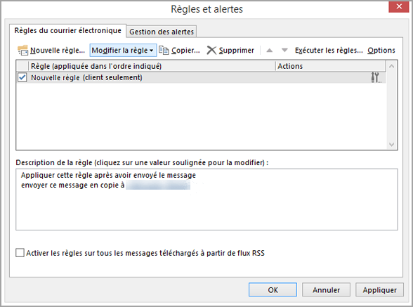 Modifier la règle