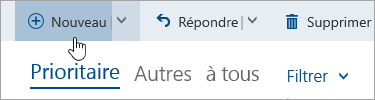 Capture d’écran du bouton Rédiger un nouveau message
