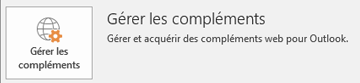 Cliquer sur Gérer les compléments