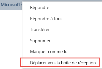 Accéder à la boîte de réception