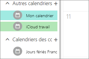 Calendrier iCloud apparaissant sous Autres calendriers dans Outlook pour le Web