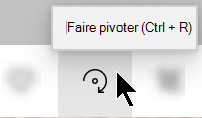 Bouton Pivoter dans la barre d’outils de l’application Photos.