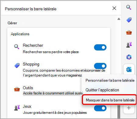 Supprimez Outlook de la barre latérale de Microsoft Edge.