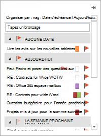 Pointez sur Tâches dans la barre de navigation pour afficher vos tâches
