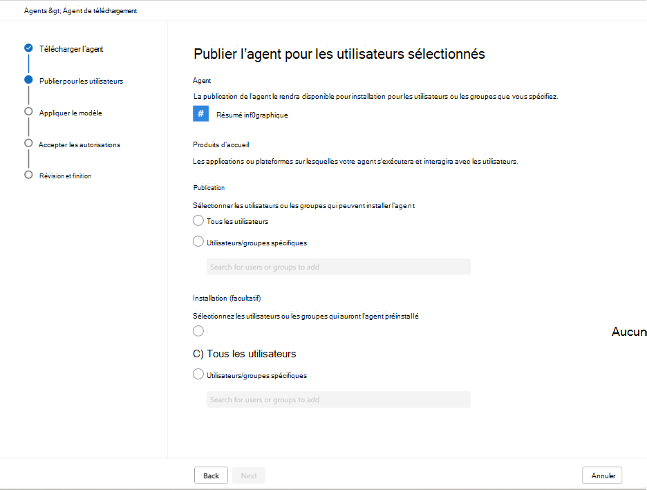 Capture d’écran montrant le choix des utilisateurs et des groupes qui peuvent utiliser la compétence.