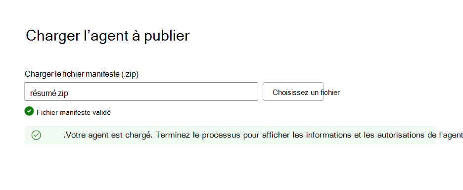Capture d’écran montrant les détails d’une validation de package réussie.