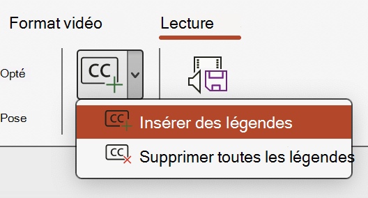 Insérez des sous-titres pour une vidéo dans PowerPoint.