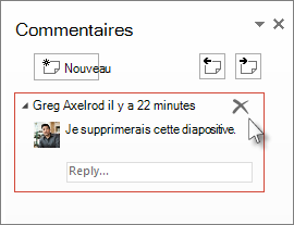 Supprimer un commentaire