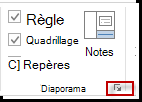 Lanceur de boîte de dialogue du groupe Afficher