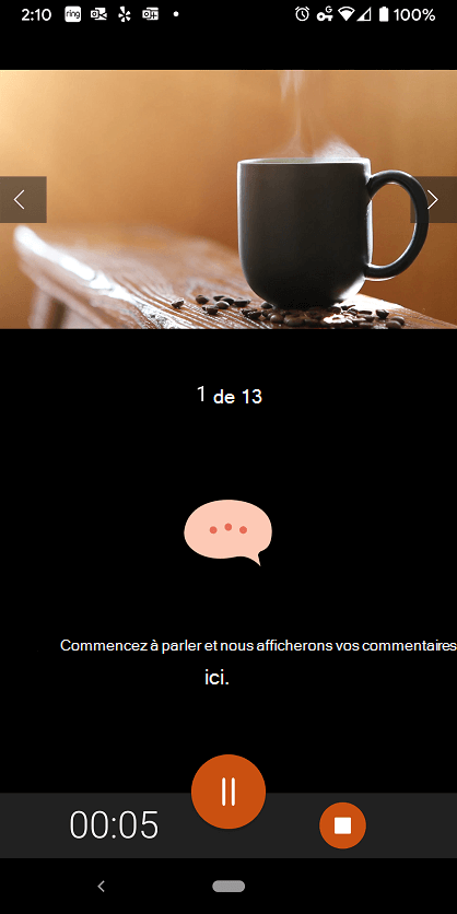 L’assistant présentateur offre des commentaires à l’écran pendant que vous répétez.