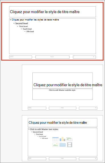 Masque des diapositives dans PowerPoint pour Mac
