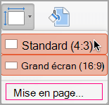 Cliquez sur Mise en page