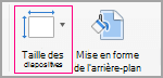 Cliquez sur Taille des diapositives