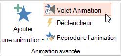 Ouvrir le volet Animation