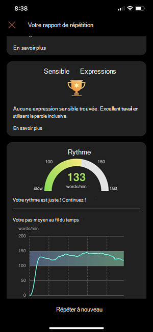 Affichage du rapport De l’assistant présentateur