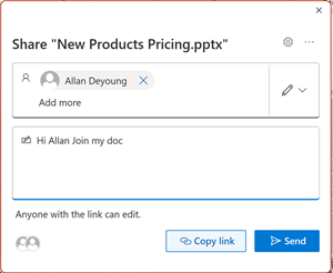 Écran de collaboration PowerPoint