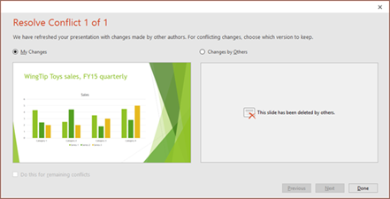 Écran de collaboration PowerPoint