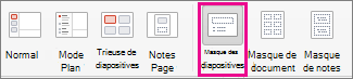 PowerPoint pour Mac - Commande Masque des diapositives