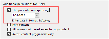 Définir une expiration