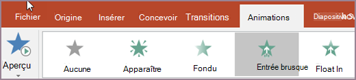 Choisir une animation