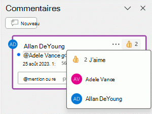Donnez un like à un commentaire et voyez qui d’autre l’a aimé.