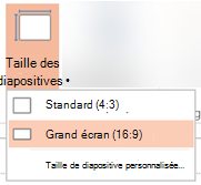 Taille des diapositives