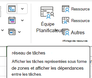 Image du bouton Réseau de tâches sur l’onglet Affichage.