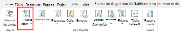 Bouton Nouveau rapport sous l’onglet Rapport