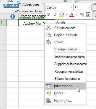 Bouton Informations