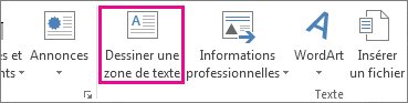 Dessiner une zone de texte