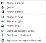 Align object options in Publisher 2010