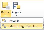 Mettre un objet à l’arrière-plan