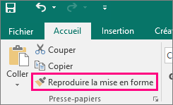 Bouton Reproduire la mise en forme dans Publisher