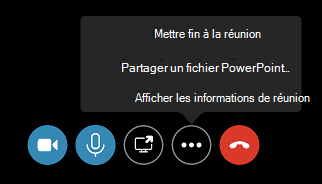 Commande Terminer la réunion dans le menu Plus d’options (...)
