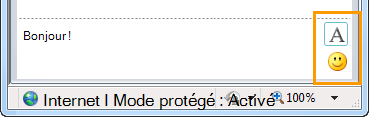 Bouton Mise en forme messagerie instantanée