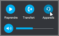 Reprendre un appel, transférer un appel ou changer de périphérique audio
