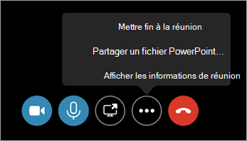 Commande Terminer la réunion