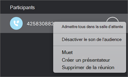 Gérer les personnes dans vos réunions et appels