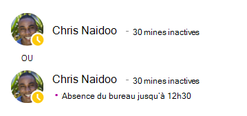 Message de présence pour Chris