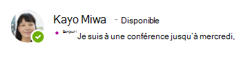 Message de présence pour Kayo
