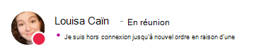 Message de présence pour Louisa