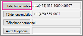 Numéro de téléphone professionnel grisé.