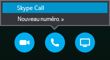Sélectionner Appeler pour vous connecter à un appel Skype ou que la réunion vous appelle